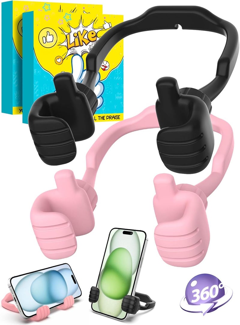 CALDEVER Stocking Stuffers for Teens Girls Boys Adults Cell Phone Stand: UPGRADE Adjustable Thumbs Up Lazy Phone Holder for Desk Cool Gadgets Fun Birthday Gift Ideas for Kids Teenager Women Gifts for Christmas - Image 1